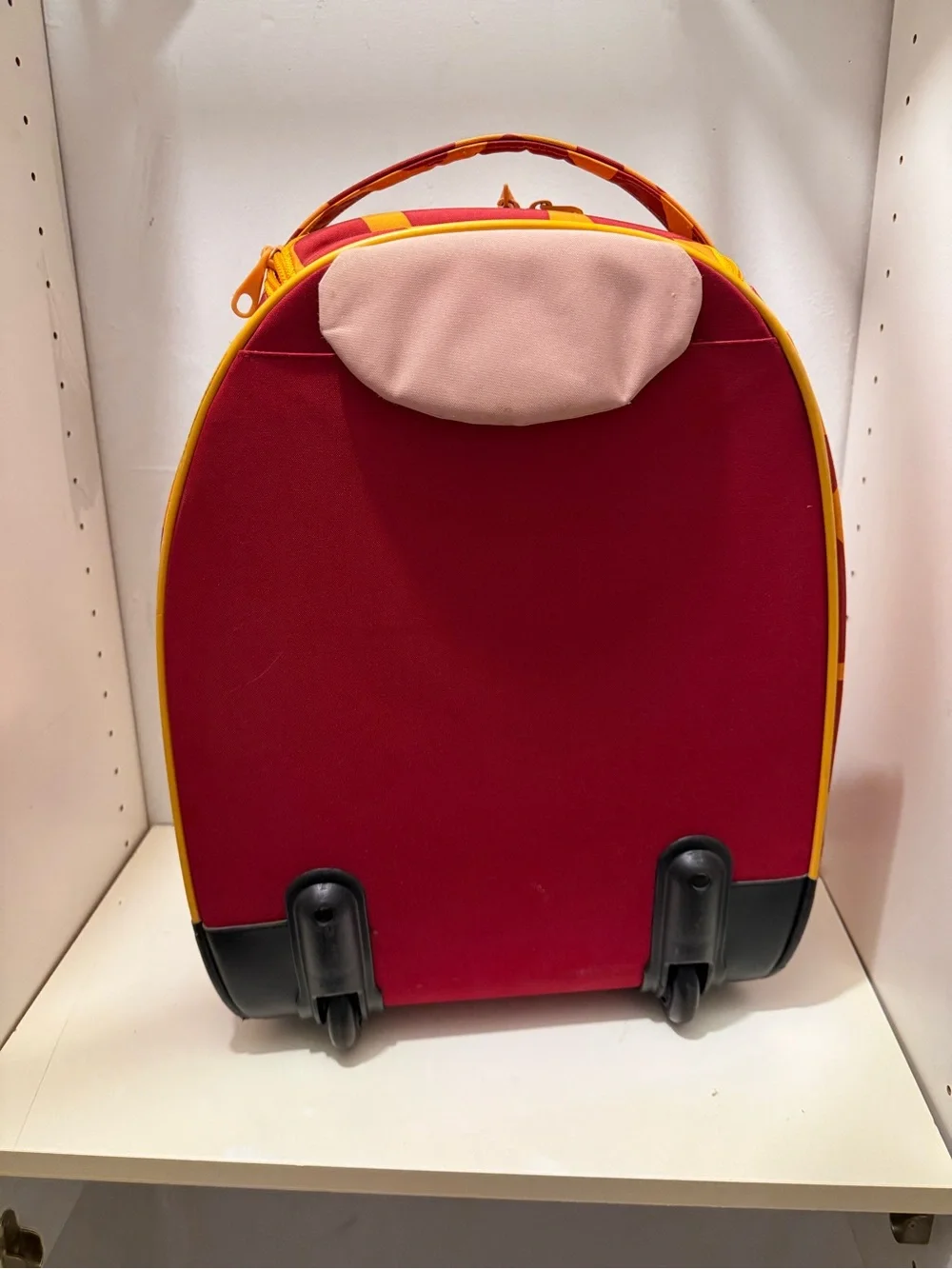 Kids Giraffe Print Backpack - Orange & Red